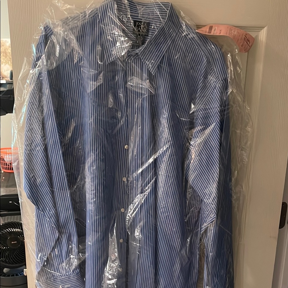 Jos. A. Bank Blue and White Dress Shirt